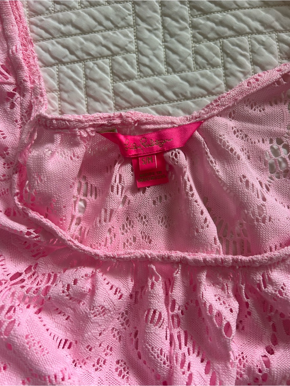 Lilly Pulitzer Atley Coverup in pink. Size S/M. Like new. - Picture 5 of 10